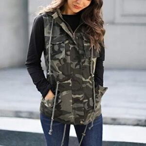 New Camouflage vest women cargo utility